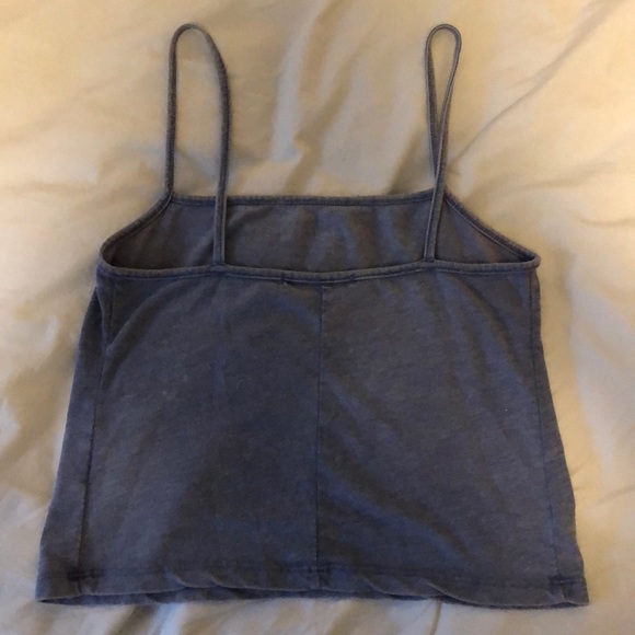 Brandy Melville soft blue cropped tank top - Picture 3 of 4